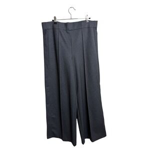 Jones & Co Wide Leg Pants Soft Stretch Pull On Charcoal Gray Size XL Business